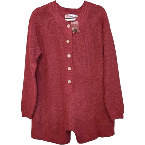 Free People Beau Sweater Romper in Rusted Coral. Size XS. NWOT - Picture 7 of 10